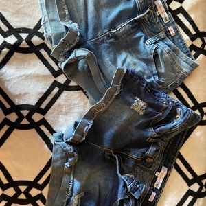 Two pairs of YMI jeans shorts